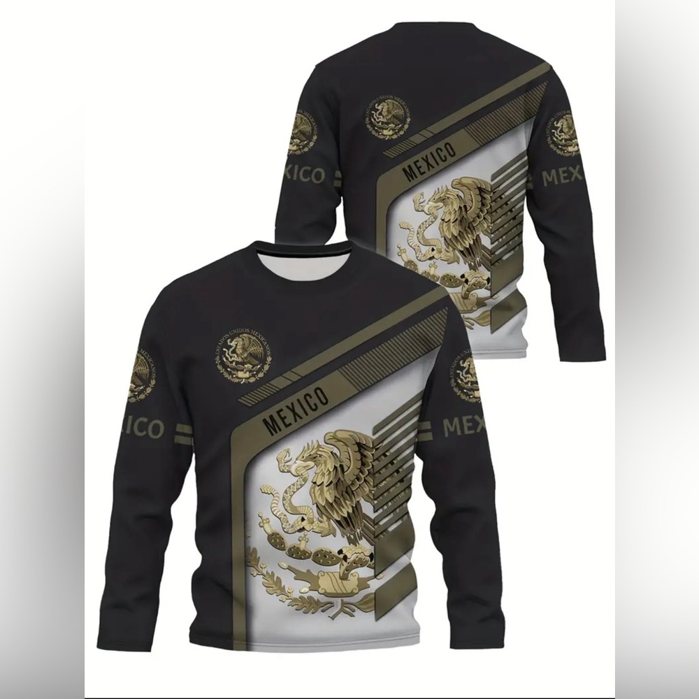 Men's Aztec Crew Neck Sweatshirt - Comfort Stretch, Durable Knit, Long Sleeve Ca